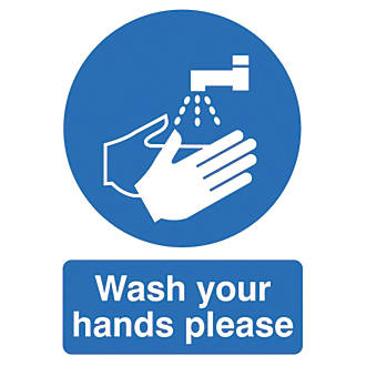 Image of "Wash Your Hands Please" Sign 420mm x 297mm 