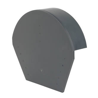 Image of Glidevale Grey Universal Dry Verge Half Round Ridge Caps 2 Pack 