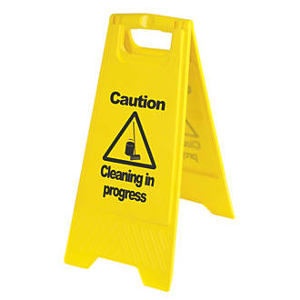 Image of Caution Cleaning in Progress A-Frame Safety Sign 600mm x 290mm 