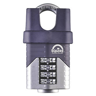 Image of Squire Vulcan Die-Cast Steel Weatherproof Closed Shackle Combination High Security Padlock Blue / Chrome 50mm 