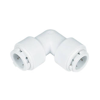 Image of FloFit Plastic Push-Fit Equal 90Â° Elbows 15mm 5 Pack 