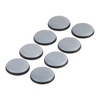 Image of Fix-O-Moll Grey Round Self-Adhesive Easy Gliders 25mm x 25mm 8 Pack 