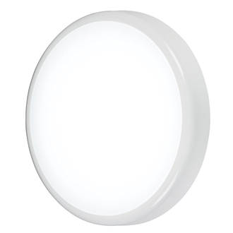 Image of Knightsbridge BT Indoor & Outdoor Maintained or Non-Maintained Switchable Emergency Round LED Bulkhead With Microwave Sensor White 20W 1730 - 1930lm 