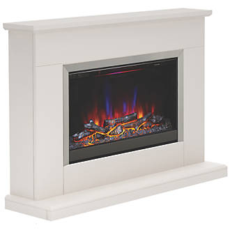 Image of Be Modern Hansford Electric Fireplace Grey Painted-Effect 1170mm x 300mm x 815mm 