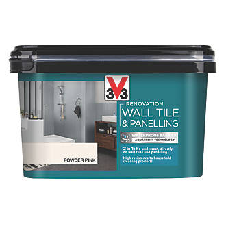 Image of V33 Renovation Wall Tile & Panelling Paint Satin Powder Pink 2Ltr 