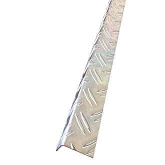 Image of Rothley Checkerplate Aluminium Angles 2500mm x 30mm x 54mm 3 Pack 
