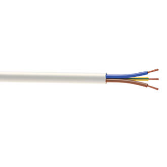 Image of Time 2183Y White 3-Core 0.75mmÂ² Flexible Cable 50m Drum 