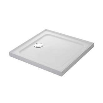 Image of Mira Flight Safe Square Shower Tray with Upstands White 760mm x 760mm x 40mm 