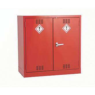 Image of 1-Shelf Pesticide Cabinet Red 915mm x 457mm x 915mm 