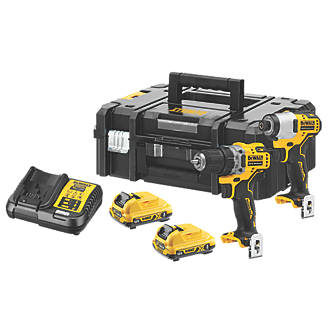 Image of DeWalt DCK2110L2T-GB 12V 2 x 3.0Ah Li-Ion XR Brushless Cordless Sub Compact Twin Pack 