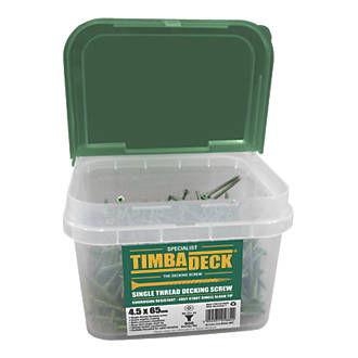 Image of Timbadeck Double-Countersunk Carbon Steel Decking Screws 4.5 x 65mm 500 Pack 