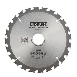 Image of Erbauer Wood TCT Saw Blade 184mm x 30mm 40T 