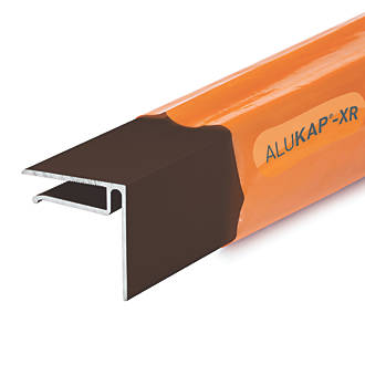 Image of ALUKAP-XR Brown 6.4mm Sheet End Stop Bar 4800mm x 40mm 