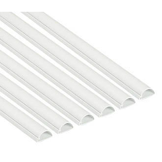Image of D-Line PVC White Mini Trunking 30mm x 15mm x 2m 6 Pack 