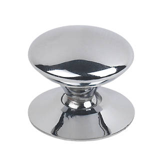 Image of Traditional Victorian Cabinet Door Knobs Polished Chrome 25mm 5 Pack 