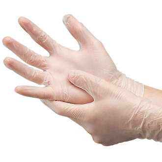 Image of McKinnon 2602078 Vinyl Powder-Free Disposable Gloves Clear Small 100 Pack 