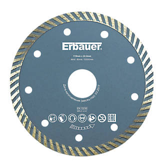 Image of Erbauer Masonry Turbo Diamond Blade 115mm x 22.2mm 