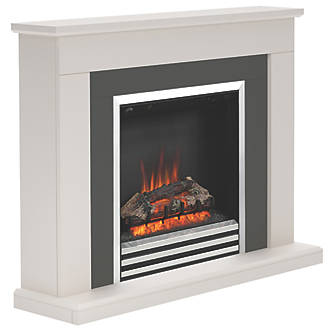 Image of Be Modern Preston Electric Fireplace Grey Painted-Effect 1170mm x 300mm x 900mm 