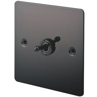 Image of LAP 10AX 1-Gang 2-Way Toggle Switch Black Nickel 
