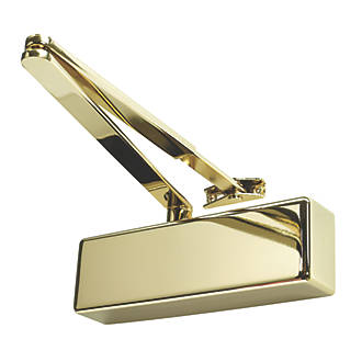 Image of Rutland TS.3204 Fire Rated Overhead Door Closer Polished Brass 