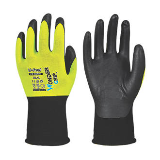 Image of Wonder Grip WG-1855HY U-FEEL Protective Work Gloves High-Viz Yellow / Black X Large 