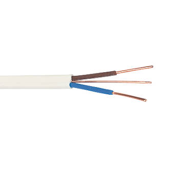 Image of Prysmian 6242BH White 2.5mmÂ² LSZH Twin & Earth Cable 100m Drum 