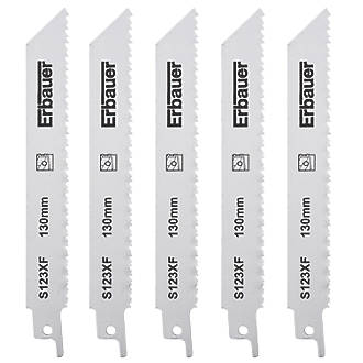 Image of Erbauer S123XF Sheet Metal Reciprocating Saw Blades 150mm 5 Pack 