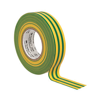 Image of 3M Temflex Insulating Tape Green / Yellow 25m x 19mm 