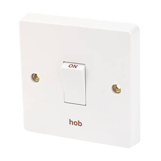 Image of Crabtree Capital 20A 1-Gang DP Hob Switch White 