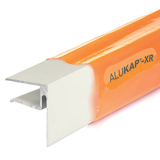 Image of ALUKAP-XR White 16mm Sheet End Stop Bar 4800mm x 40mm 