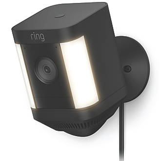 Image of Ring Spotlight Cam Plus Black Wireless 1080p Outdoor Smart Camera with Spotlight with PIR Sensor 