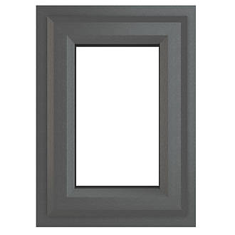 Image of Crystal Top Opening Clear Triple-Glazed Casement Anthracite on White uPVC Window 440mm x 610mm 