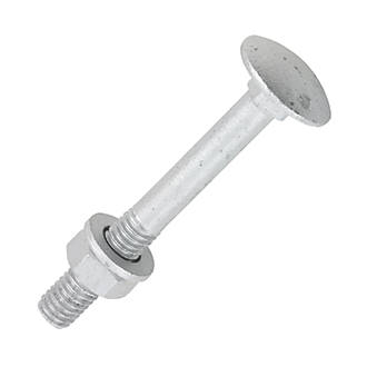 Image of Timco Exterior Coach Bolts Carbon Steel Organic Silver Coating M6 x 50mm 10 Pack 