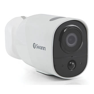Image of Swann Xtreem Battery-Powered White Wireless 1080p Outdoor Bullet Stand-Alone Battery Camera 