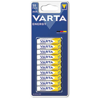 Image of Varta Energy AAA Alkaline Battery 30 Pack 