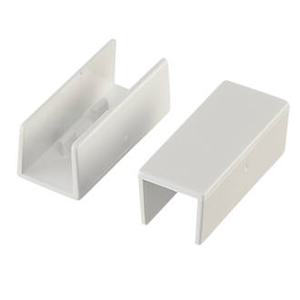 Image of Deta TTE Trunking Couplers 16mm x 16mm 2 Pack 
