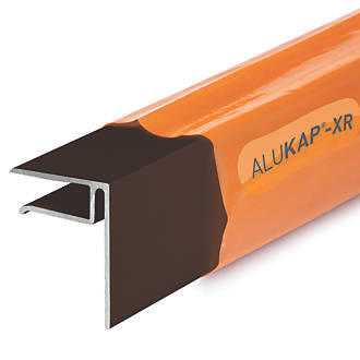 Image of ALUKAP-XR Brown 10mm Sheet End Stop Bar 4800mm x 40mm 