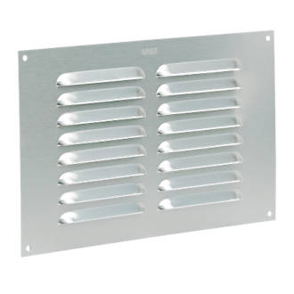 Image of Map Vent Fixed Louvre Vent Silver 229 x 152mm 