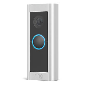 Image of Ring Pro 2 Wired Plug-In Smart Video Doorbell Satin Nickel 