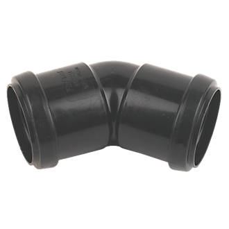 Image of FloPlast Push-Fit Bend Black 135Â° 40mm 