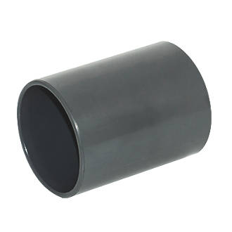 Image of FloPlast Solvent Weld Straight Coupler 32mm x 32mm Anthracite Grey 5 Pack 