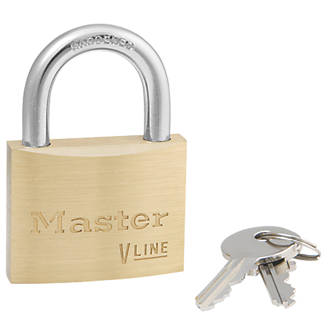 Image of Master Lock 4150 V Line Brass Padlock 50mm 