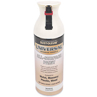 Image of Rust-oleum Universal Spray Paint Gloss White 400ml 