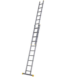 Image of Werner PRO 2-Section Aluminium Square Rung Extension Ladder 4.97m 