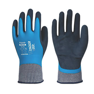 Image of Wonder Grip WG-318 Aqua Protective Work Gloves Blue X Large 