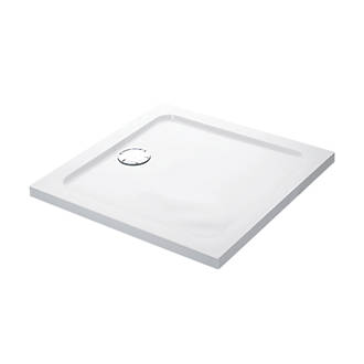 Image of Mira Flight Low Square Shower Tray White 1000mm x 1000mm x 40mm 