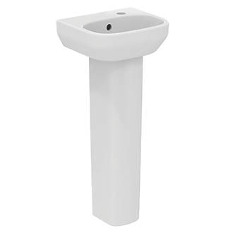 Image of Ideal Standard i.life A Handbasin & Pedestal 1 Tap Hole 350mm 