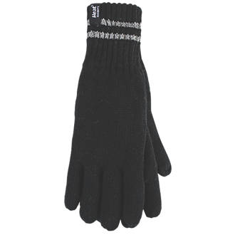 Image of SockShop Heat Holders Thermal Gloves Black Large / X Large 