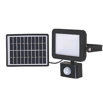 Image of LAP RB0256A Outdoor LED Solar Floodlight With PIR Sensor Black 600lm 