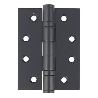 Image of Smith & Locke Black Grade 13 Fire Rated Ball Bearing Hinges 102mm x 76mm 2 Pack 